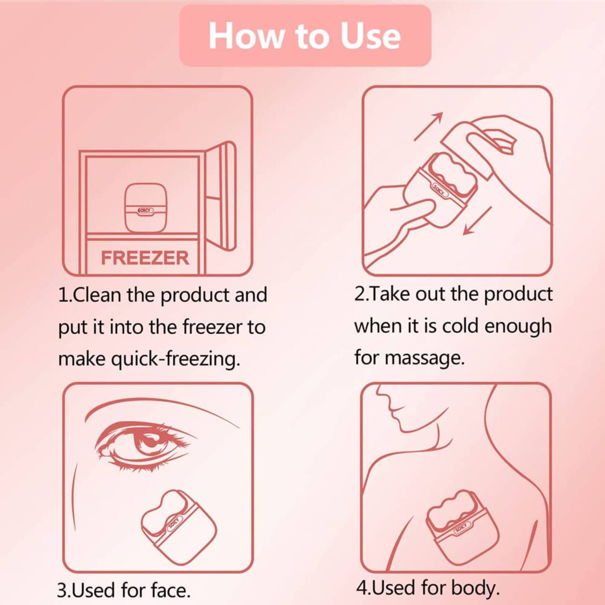 Ice Roller, Relieve Skin Concerns and Sore Muscles, for Women