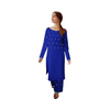 Stitched Suit, Versatile Cotton Shirt with Embroidery Flapper, for Women