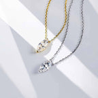 Necklace, imgal 925 Silver, 18k Gold & Lab Diamond Luxury, for Women