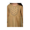 Unstitched Suit, Net & Malai Blend - Elegant Embroidery, Stylish Dupatta, for Kids'