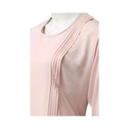 Abaya, Korean Georgette Ensemble with Pleating Details & Contrast Piping, for Women