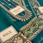 Unstitched Suit, Lawn Fully Embroidered Front Organza Dupatta & Dyed Trouser