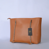 Alpha Tote Bag, Golden Brown & Chain Elegance, for Women