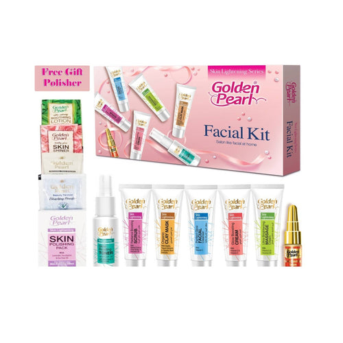 Facial Kit, Golden Pearl Whitening - 7 Steps, for Radiant Skin