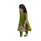 Unstitched Suit, Embroidery and Spangle Work, Suitable for 5-13 Years