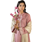 Suit, Embroidered 3Pc High-Quality Viscose Fabric with Delicate & Pearl Buttons