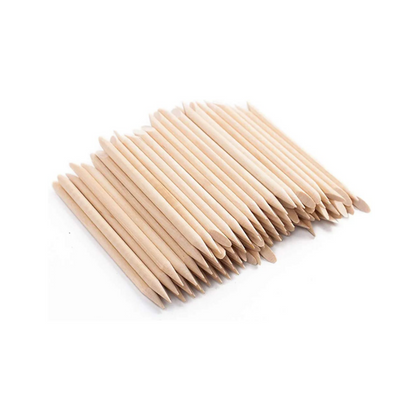 Orange Wood Stick, Double-End Disposable, for Nail Care & Art