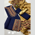 Unstitched Suit, Sosi Elegance, Gala Daman & Matching Shaw, for Women