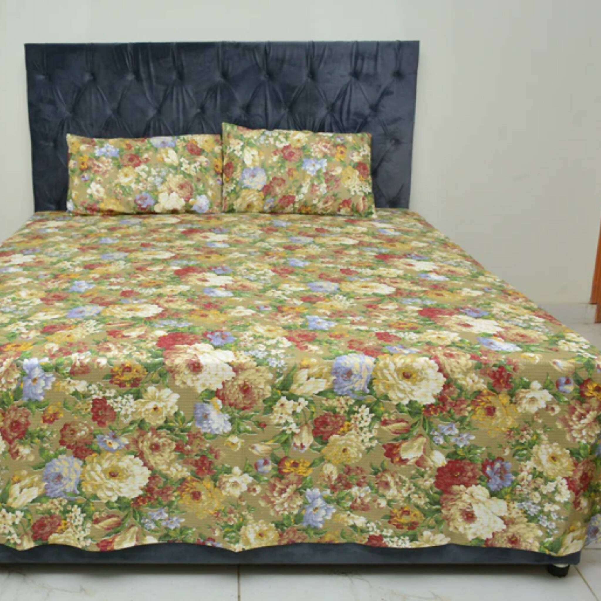 Bed Sheet, Sleep in Exotic Elegance, T-200 Thai Floral Cotton