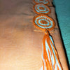 Stitched , Crochet Patti Orange-Round & Neck Shirt, for Women