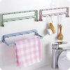 Towel Holder Rack, with Hooks, for kitchen & Bathroom Cabinets