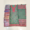 Unstitched Suit, Chic Paper Cotton 2pcs Set with 4-Side Palla Dupatta, for Women