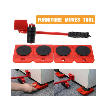 Crowbar Hand Tool, Easy Furniture Moving with 5-in-1 Tool Set