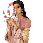 Suit, Embroidered 3Pc High-Quality Viscose Fabric with Delicate & Pearl Buttons