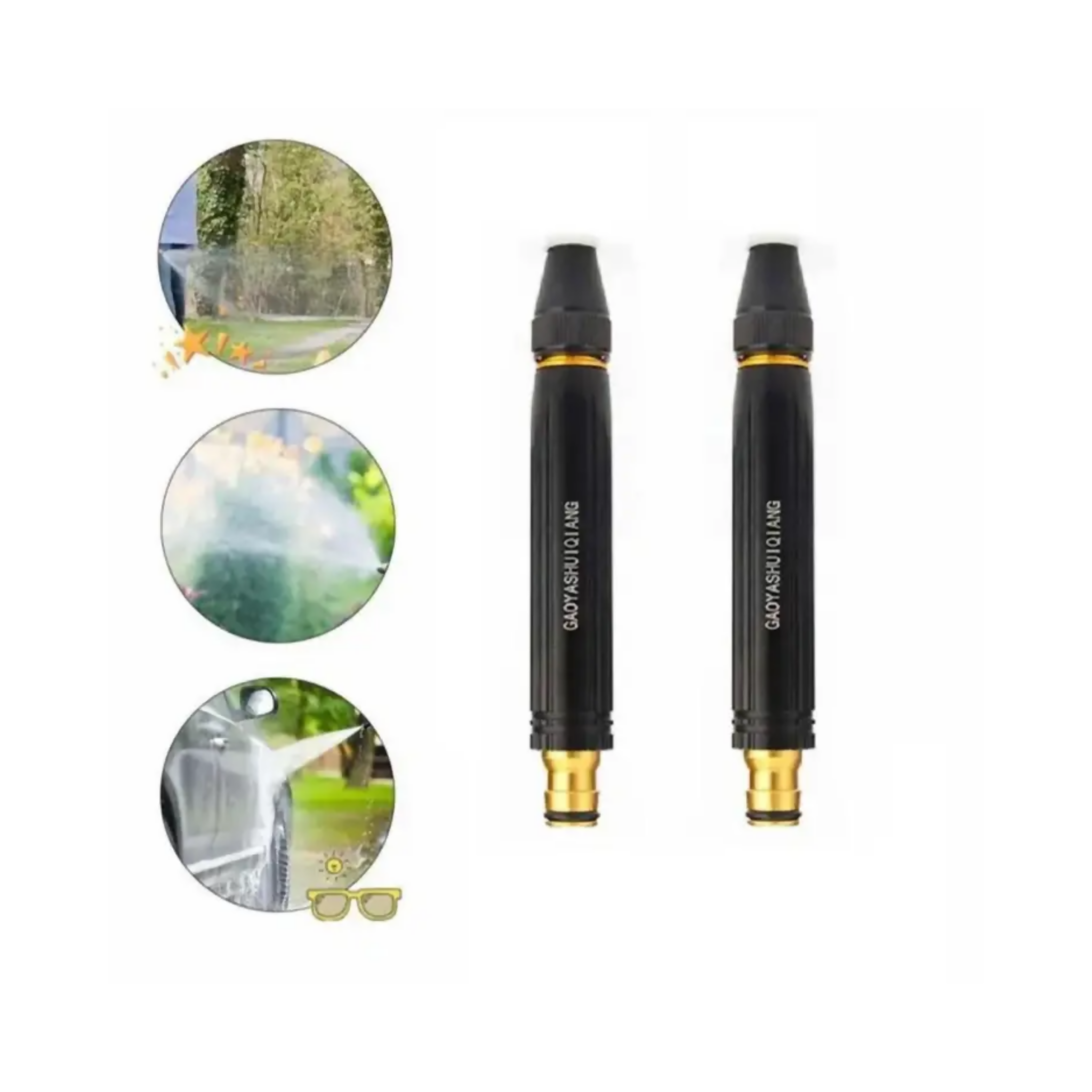 Water Gun Nozzle, Adjustable, Lightweight & Leak-proof, for Car Washing and Gardening